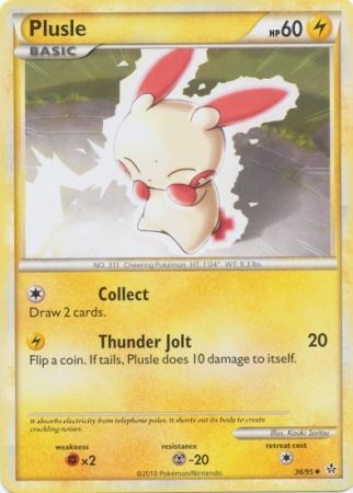 Plusle 36 95 Uncommon Nm Hgss Unleashed Pokemon 2b3 Ebay