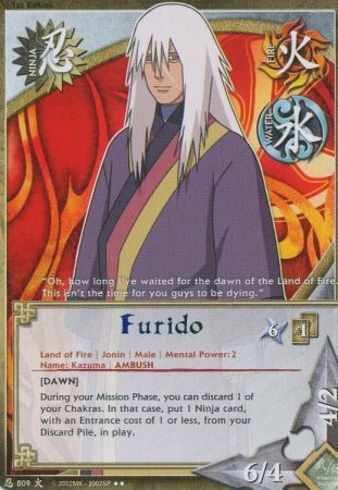 Yukimaru - N-805 - Common - 1st Edition - Foil Will of Fire Played - Naruto