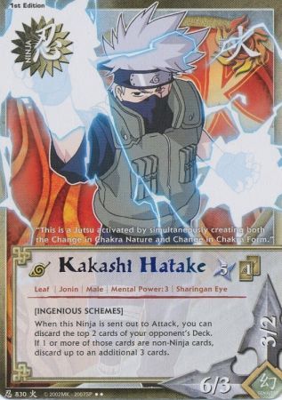 Kakashi Hatake 830 Rare Naruto Will of Fire Kakashi Hatake 830 Rare Naruto Will of Fire