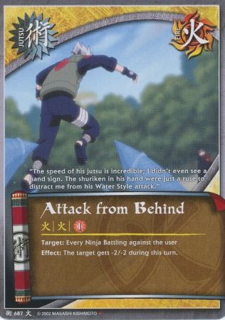 Attack from Behind 687 Starter Card Naruto CCG Promos Attack from Behind 687 Starter Card Naruto CCG Promos