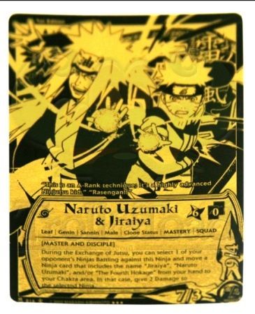 480 Super foil rare Black & Gold Naruto tarjeta Deidara Plastic art