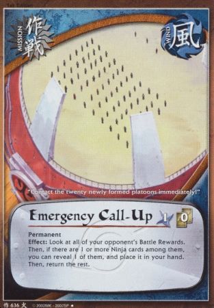 Emergency Call Up 636 Uncommon Naruto Will of Fire Emergency Call Up 636 Uncommon Naruto Will of Fire