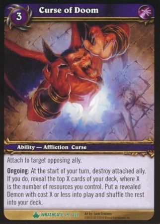 Curse of Doom 79 220 Uncommon WoW Wrathgate Curse of Doom 79 220 Uncommon WoW Wrathgate