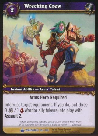 Wrecking Crew 92 220 Rare WoW Wrathgate Wrecking Crew 92 220 Rare WoW Wrathgate