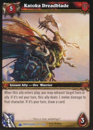 Katoka Dreadblade 141 220 Rare WoW Wrathgate Katoka Dreadblade 141 220 Rare WoW Wrathgate