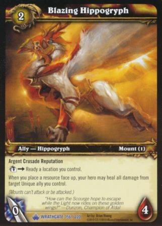 Blazing Hippogryph 156 220 Rare WoW Wrathgate Blazing Hippogryph 156 220 Rare WoW Wrathgate
