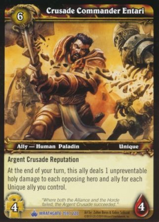 Crusade Commander Entari 159 220 Rare WoW Wrathgate Crusade Commander Entari 159 220 Rare WoW Wrathgate