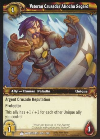 Veteran Crusader Aliocha Segard 165 220 Common WoW Wrathgate Veteran Crusader Aliocha Segard 165 220 Common WoW Wrathgate