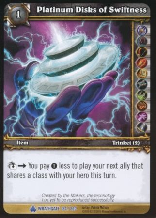 Platinium Disks of Swiftness 184 220 Rare WoW Wrathgate Platinium Disks of Swiftness 184 220 Rare WoW Wrathgate