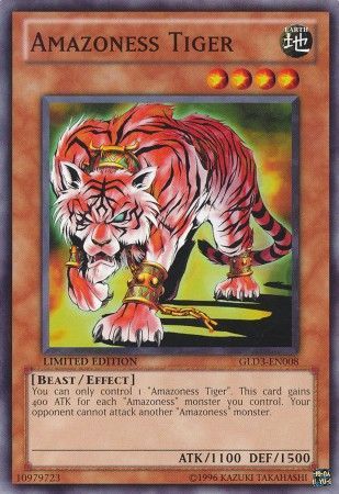 Amazoness Tiger GLD3 EN008 Common Gold Series 3 2010 GLD3 Amazoness Tiger GLD3 EN008 Common Gold Series 3 2010 GLD3