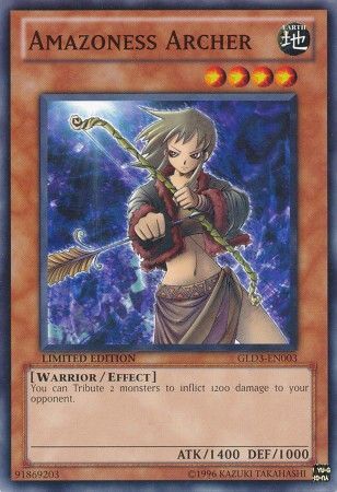 Amazoness Archer GLD3 EN003 Common Gold Series 3 2010 GLD3 Amazoness Archer GLD3 EN003 Common Gold Series 3 2010 GLD3