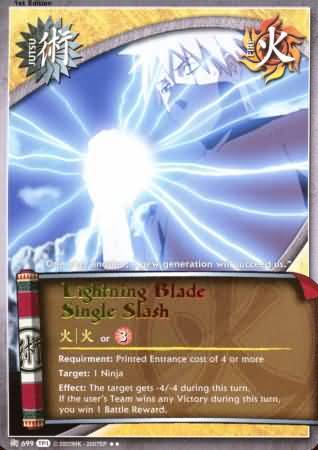Lightning Blade Single Slash 699 Rare Naruto Tournament Chibi Pack 1 Lightning Blade Single Slash 699 Rare Naruto Tournament Chibi Pack 1
