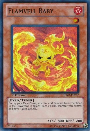 Flamvell Baby HA02 EN016 Super Rare 1st Edition Flamvell Baby HA02 EN016 Super Rare 1st Edition