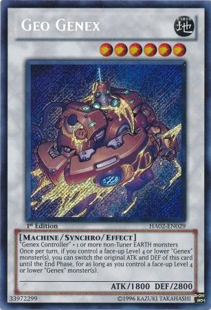 Geo Genex HA02 EN029 Secret Rare 1st Edition Hidden Arsenal 2 HA02 1st Edition Singles Geo Genex HA02 EN029 Secret Rare 1st Edition Hidden Arsenal 2 HA02 1st Edition Singles