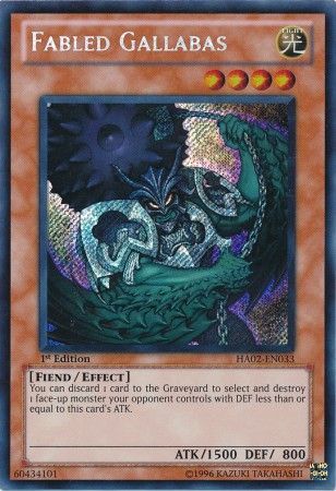 Fabled Gallabas HA02 EN033 Secret Rare 1st Edition Hidden Arsenal 2 HA02 1st Edition Singles Fabled Gallabas HA02 EN033 Secret Rare 1st Edition Hidden Arsenal 2 HA02 1st Edition Singles