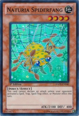 Naturia Spiderfang HA02 EN040 Super Rare 1st Edition Hidden Arsenal 2 HA02 1st Edition Singles Naturia Spiderfang HA02 EN040 Super Rare 1st Edition Hidden Arsenal 2 HA02 1st Edition Singles