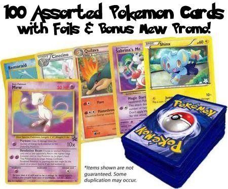 100 Assorted Pokemon Cards with Foils Bonus Mew Promo Pokemon Pokemon Lots Bundles 100 Assorted Pokemon Cards with Foils Bonus Mew Promo Pokemon Pokemon Lots Bundles