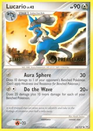 Lucario 53 127 Staff Pre Release Promo Pokemon Pre Release Promos Lucario 53 127 Staff Pre Release Promo Pokemon Pre Release Promos