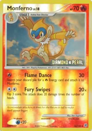 Monferno 56 130 Reverse Holo BK Promo Monferno 56 130 Reverse Holo BK Promo