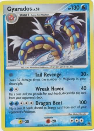 Pokemon Card Gyarados #130 Rare Holo 6/102 100HP Water | eBay