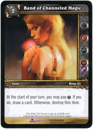 Band of Channeled Magic Badge 1 4 Epic Rare World of Warcraft Promo Singles Band of Channeled Magic Badge 1 4 Epic Rare World of Warcraft Promo Singles