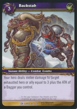 Backstab 81 234 Rare WoW Class Starter Decks 2010 Backstab 81 234 Rare WoW Class Starter Decks 2010