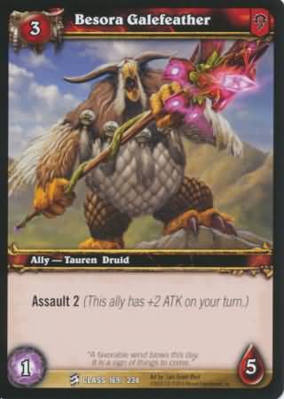 Besora Galefeather 169 234 Common WoW Class Starter Decks 2010 Besora Galefeather 169 234 Common WoW Class Starter Decks 2010