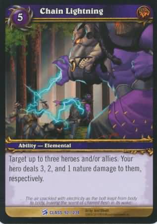 Chain Lightning 92 234 Rare WoW Class Starter Decks 2010 Chain Lightning 92 234 Rare WoW Class Starter Decks 2010