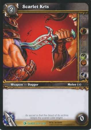 Scarlet Kris 221 234 Uncommon WoW Class Starter Decks 2010 Scarlet Kris 221 234 Uncommon WoW Class Starter Decks 2010