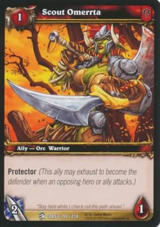 Scout Omerrta 192 234 Common WoW Class Starter Decks 2010 Scout Omerrta 192 234 Common WoW Class Starter Decks 2010