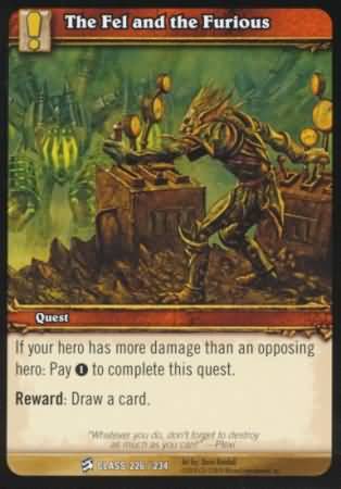 The Fel and the Furious 226 234 Common WoW Class Starter Decks 2010 The Fel and the Furious 226 234 Common WoW Class Starter Decks 2010