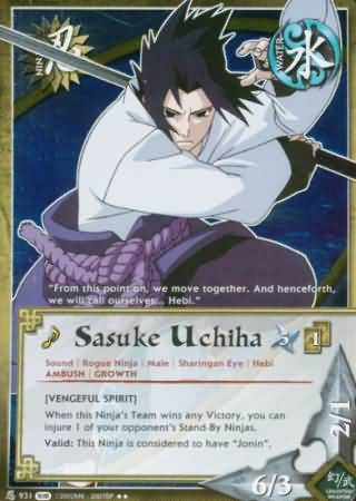 Sasuke Uchiha 931 Rare Naruto Fangs of the Snake Sasuke Uchiha 931 Rare Naruto Fangs of the Snake