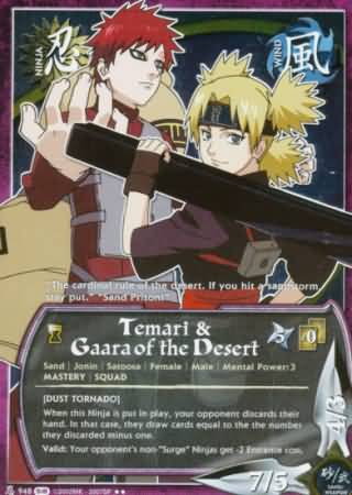 Temari Gaara of the Desert 948 Rare Naruto Fangs of the Snake Temari Gaara of the Desert 948 Rare Naruto Fangs of the Snake