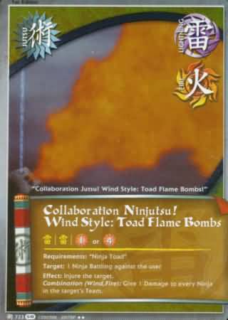 Collaboration Ninjutsu Wind Style Toad Flame Bombs 723 Rare Collaboration Ninjutsu Wind Style Toad Flame Bombs 723 Rare