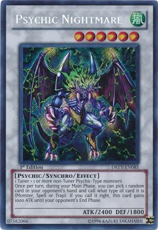 Psychic Nightmare DREV EN085 Secret Rare 1st Edition Psychic Nightmare DREV EN085 Secret Rare 1st Edition