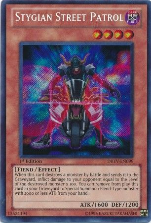 Stygian Street Patrol DREV EN099 Secret Rare 1st Edition Duelist Revolution 1st Edition Singles Stygian Street Patrol DREV EN099 Secret Rare 1st Edition Duelist Revolution 1st Edition Singles