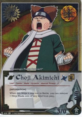 Choji Akimichi 885 Foil Platinum Lettering Promo Naruto CCG Promos Choji Akimichi 885 Foil Platinum Lettering Promo Naruto CCG Promos