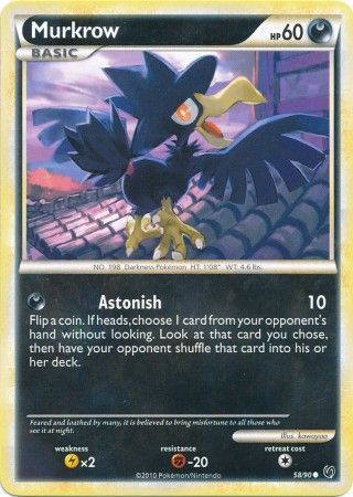 Murkrow 58 90 Common HGSS Undaunted Singles Murkrow 58 90 Common HGSS Undaunted Singles