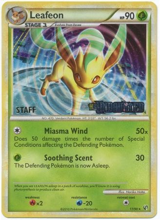 Leafeon 17 90 Staff Pre Release Promo Pokemon Pre Release Promos Leafeon 17 90 Staff Pre Release Promo Pokemon Pre Release Promos