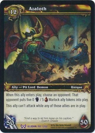 Azaloth Foil Illidan 197 252 Epic Rare WoW Archives Azaloth Foil Illidan 197 252 Epic Rare WoW Archives