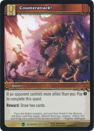 Counterattack Foil Azeroth 343 361 Uncommon WoW Archives Counterattack Foil Azeroth 343 361 Uncommon WoW Archives