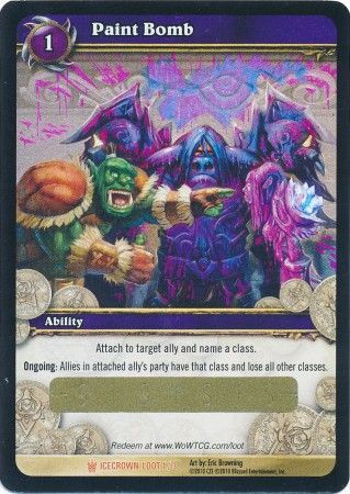 World of Warcraft TCG Bloat the Bubble Fish Unscratched Loot Card Throne 1/3 