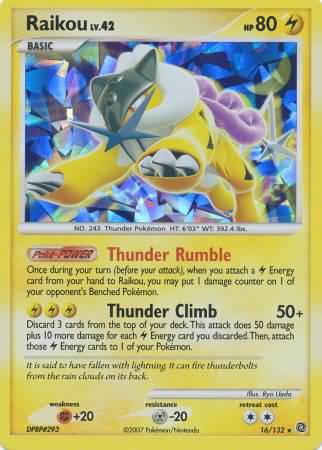 Pokemon Secret Wonders Rare Raikou #16 , raikou counters