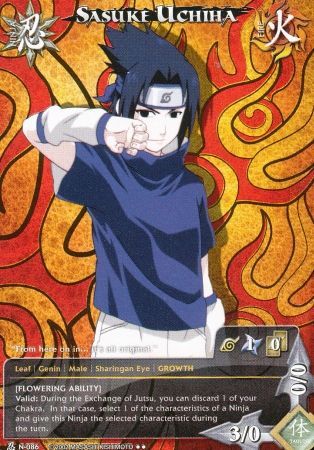 Sasuke Uchiha Flowering Ability N 086 Reprint Untouchable Collector s Tin Sasuke Uchiha Flowering Ability N 086 Reprint Untouchable Collector s Tin