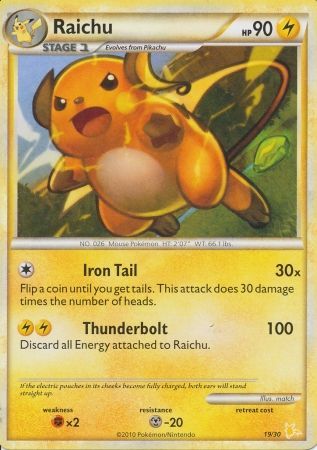 Raichu 19 30 Raichu Trainer Kit HGSS Trainer Kit Gyarados Raichu Raichu 19 30 Raichu Trainer Kit HGSS Trainer Kit Gyarados Raichu