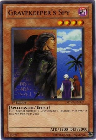 Gravekeeper s Spy SDMA EN007 Common 1st Edition Structure Deck Marik 1st Edition Singles Gravekeeper s Spy SDMA EN007 Common 1st Edition Structure Deck Marik 1st Edition Singles