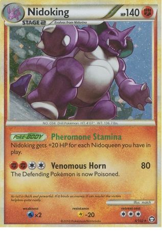 Nidoking 6 102 Holo Rare HGSS Triumphant Singles Nidoking 6 102 Holo Rare HGSS Triumphant Singles