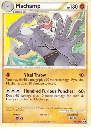 Machamp 26 102 Rare HGSS Triumphant Singles Machamp 26 102 Rare HGSS Triumphant Singles