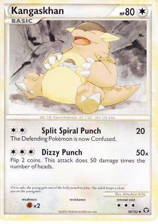 Wizards of the Coast Pokemon Jungle 1st Edition Rare Card #21/64 Kangaskhan