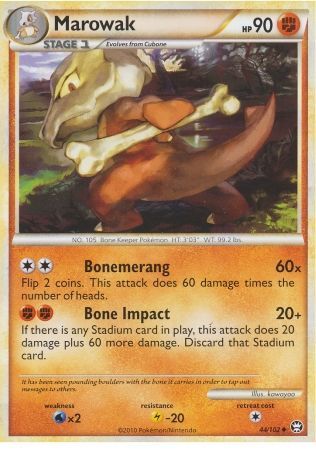 Marowak 44 102 Uncommon HGSS Triumphant Singles Marowak 44 102 Uncommon HGSS Triumphant Singles